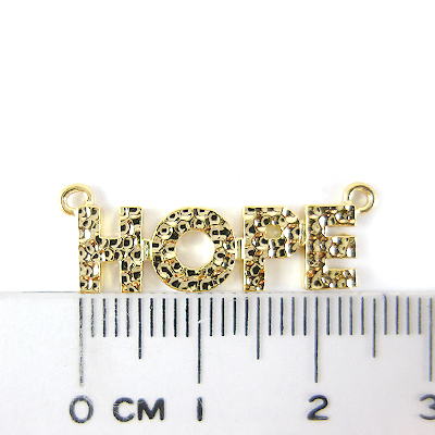 銅鍍金色雙孔hope