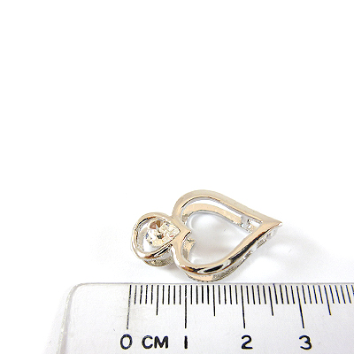 銅鍍正白K色心形心鑽夾頭