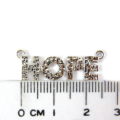 銅鍍正白K色雙孔hope