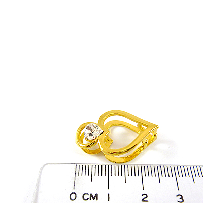 銅鍍金色心形心鑽夾頭