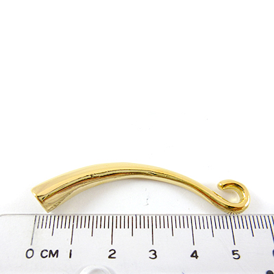 銅鍍金色鵝頸皮繩扣頭