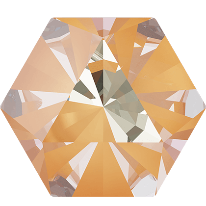 6X6.9mm萬花筒六邊形-蜜桃閃彩