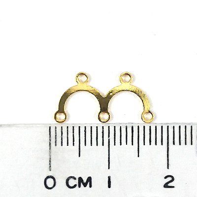 銅鍍金色五孔3字