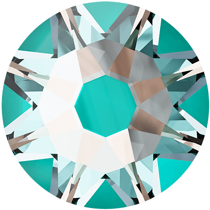 SS16(3.8mm)圓形平底鑽-湖藍閃彩