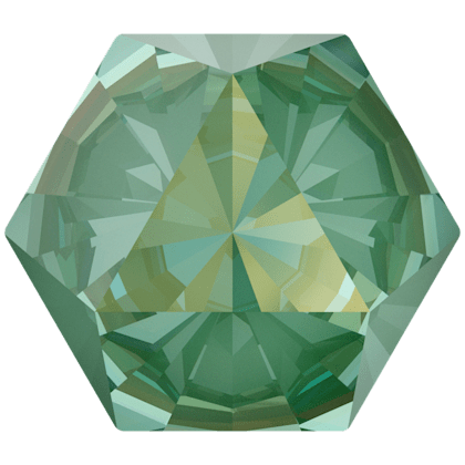 6X6.9mm萬花筒六邊形-絲光綠閃彩