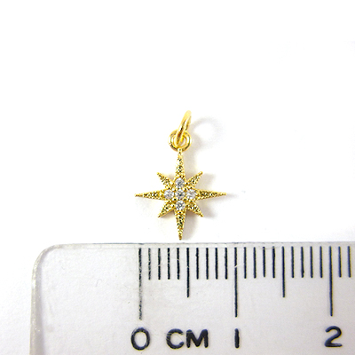 銅鍍金色單孔閃耀星