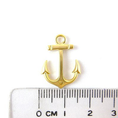 銅鍍霧金色雙孔船錨-21mm