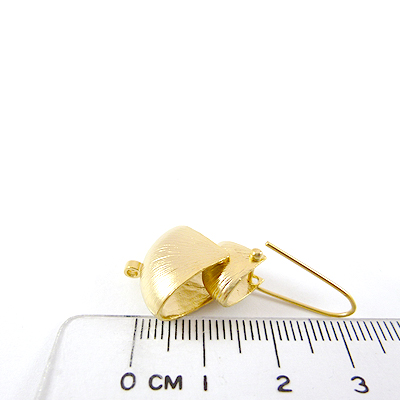 銅鍍霧金色雙層倒三角形附珠針夾頭