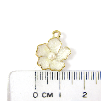 合金鍍金邊單孔琺瑯五辦花