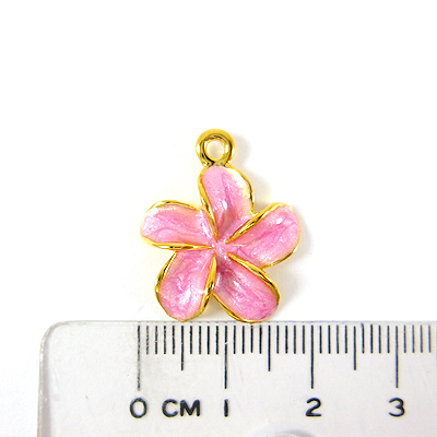 銅鍍金色單孔琺瑯芙蓉花