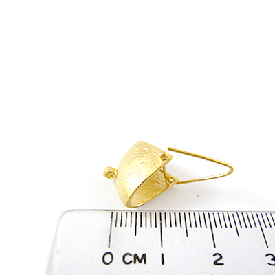 銅鍍霧金色倒三角形附珠針夾頭