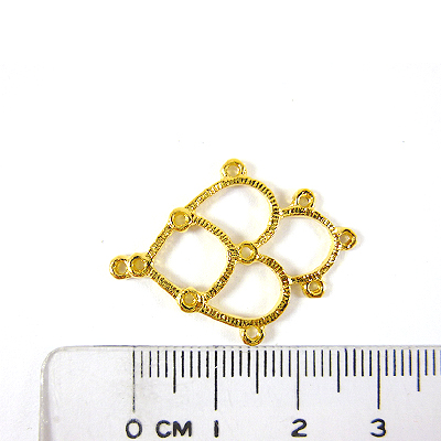 銅鍍金色六孔窗花形