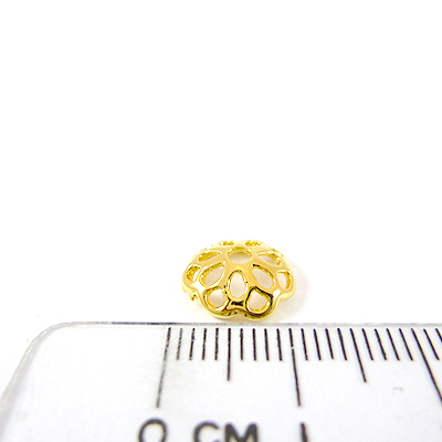 金色鏤空雙層七孔花帽