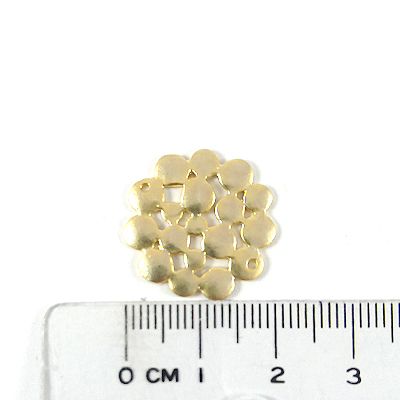 霧金色雙孔不規則鏤空圓形