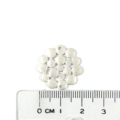 霧銀色雙孔不規則鏤空圓形