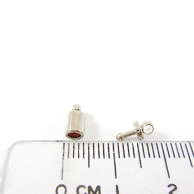 銅鍍正白K色單孔橡皮塞式扣頭