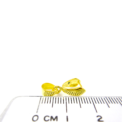 10mm金色水滴夾頭附鍊頭