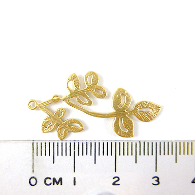 銅鍍霧金色單孔兩段式葉子