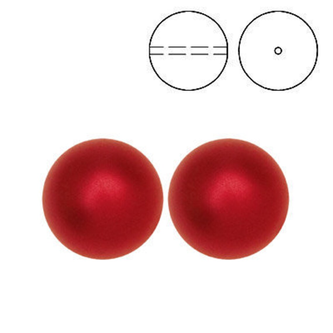 4mm水晶珍珠-胭脂紅(001 2027)