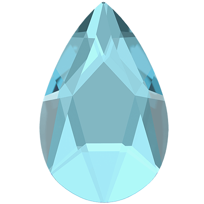 8x5mm梨形平底鑽-水藍