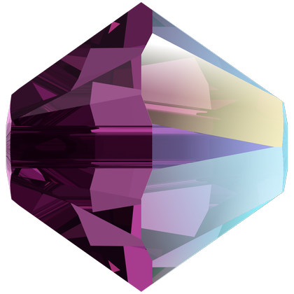 4mm角珠-閃爍深紫