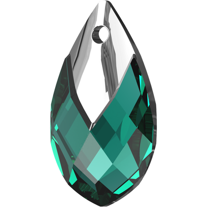 22MM金屬蓋梨形-祖母綠