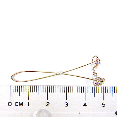 銅鍍正白K色L形穿鍊