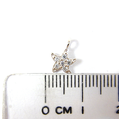 銅鍍金色單孔鑲鑽快樂星