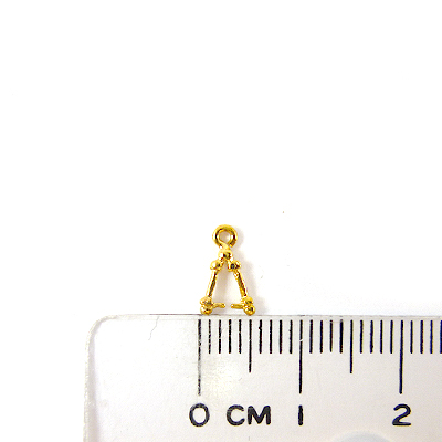 金色竹節耳環夾頭