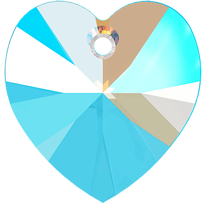 18×17.5mm桃心-閃爍淺筆藍