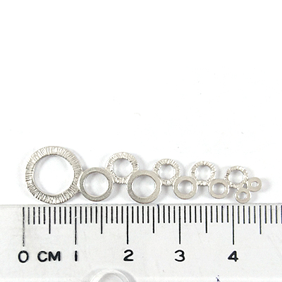 銅鍍霧銀色長條狀圓型組合