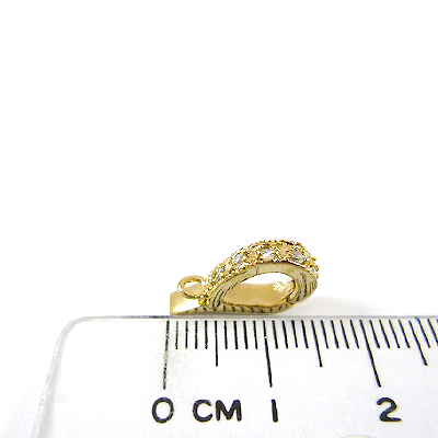 金色扣式鑲鑽夾頭