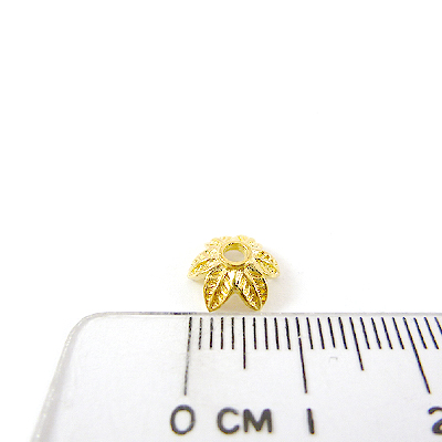 銅鍍金色六葉花帽