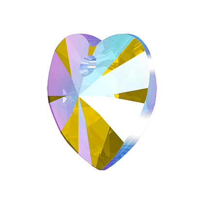 18×17.5mm桃心-閃爍淺琥珀