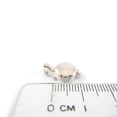 銅鍍厚白K色圓盤形扣頭