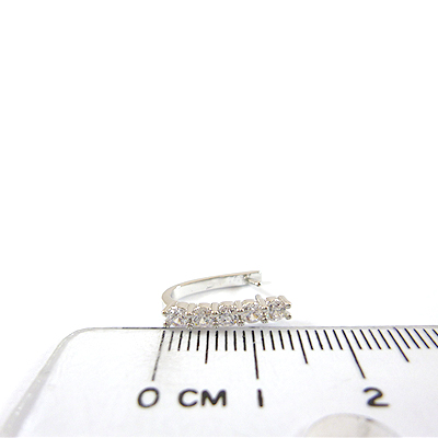 銅鍍正白K色一字形鑲鑽夾頭