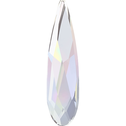 14X3.9mm水滴平底鑽-白彩