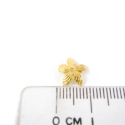 銅鍍金色條紋風車花帽