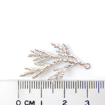 銅鍍霧銀色單孔松枝