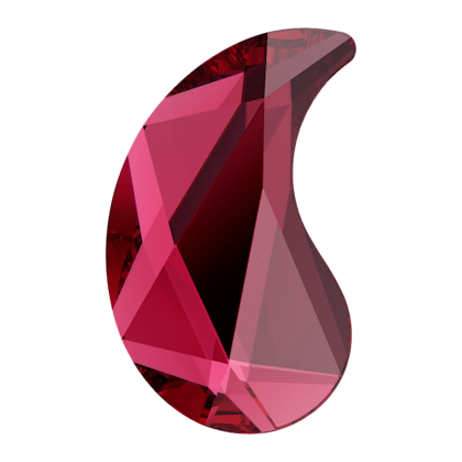 10X6mm佩斯利花紋X形-緋紅