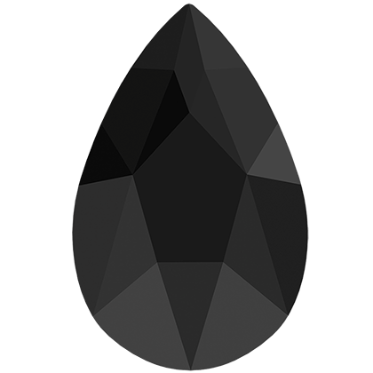 8x5mm梨形平底鑽-黑色