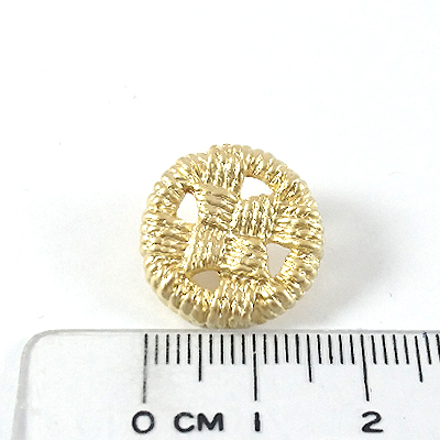 銅鍍霧金色條紋井字圓形