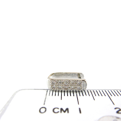 銅鍍正白K色ㄇ字雙排鑽夾頭