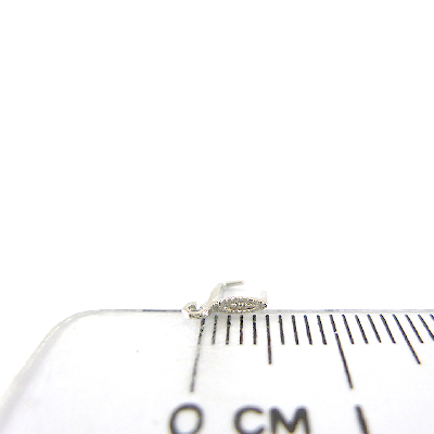 銅鍍正白K色細長葉形耳環夾頭