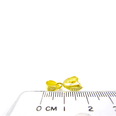 金色水滴夾頭附鍊頭-8mm