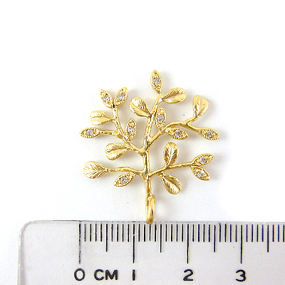 銅鍍霧金色單孔鑲鑽榕樹