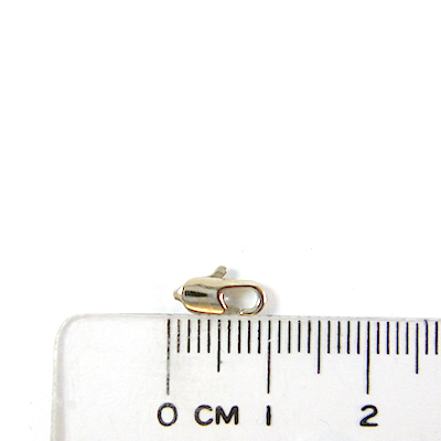 銅鍍正白K色龍蝦扣-9mm