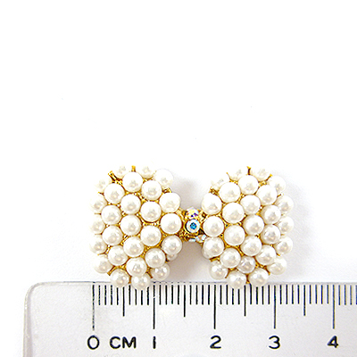 銅鍍金色鑲珠領結