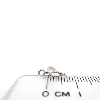 銅鍍正白K色中空葉形耳環夾頭	-6mm