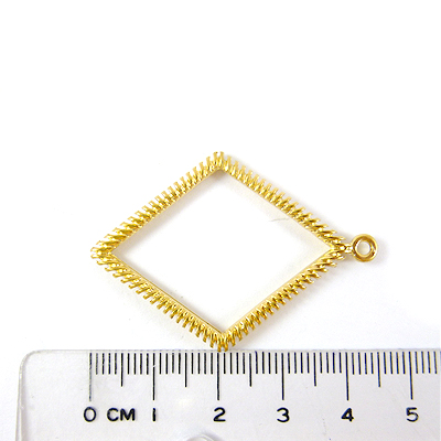 霧金單孔中空菱形